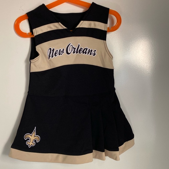NFL NEW ORLEANS SAINTS DRESS, TOP , THIGHS, TURTLENECK AND HAT. GIRL SIZE 3T . - Picture 3 of 16